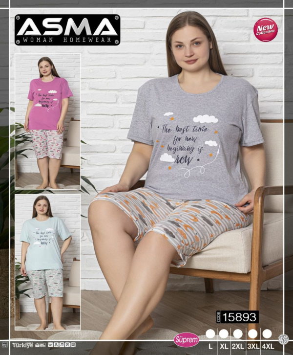 Piżama damska Roz L-4XL, Mix kolor Paczka 15 szt